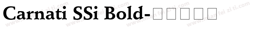 Carnati SSi Bold字体转换